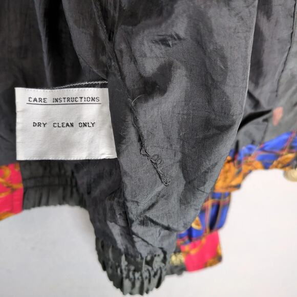 Vintage 80s Gallery Sport Windbreaker Jacket Women's M Full Zip Made Korea Plaid - Picture 9 of 10